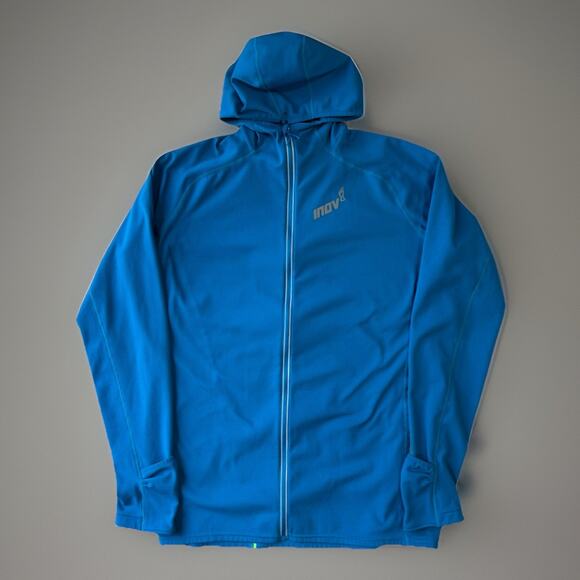 Inov8 VentureLite Mid Hoodie L Blue Full Zip Lightweight Hooded Outerwear - Picture 1 of 10